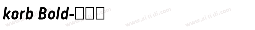 korb Bold字体转换